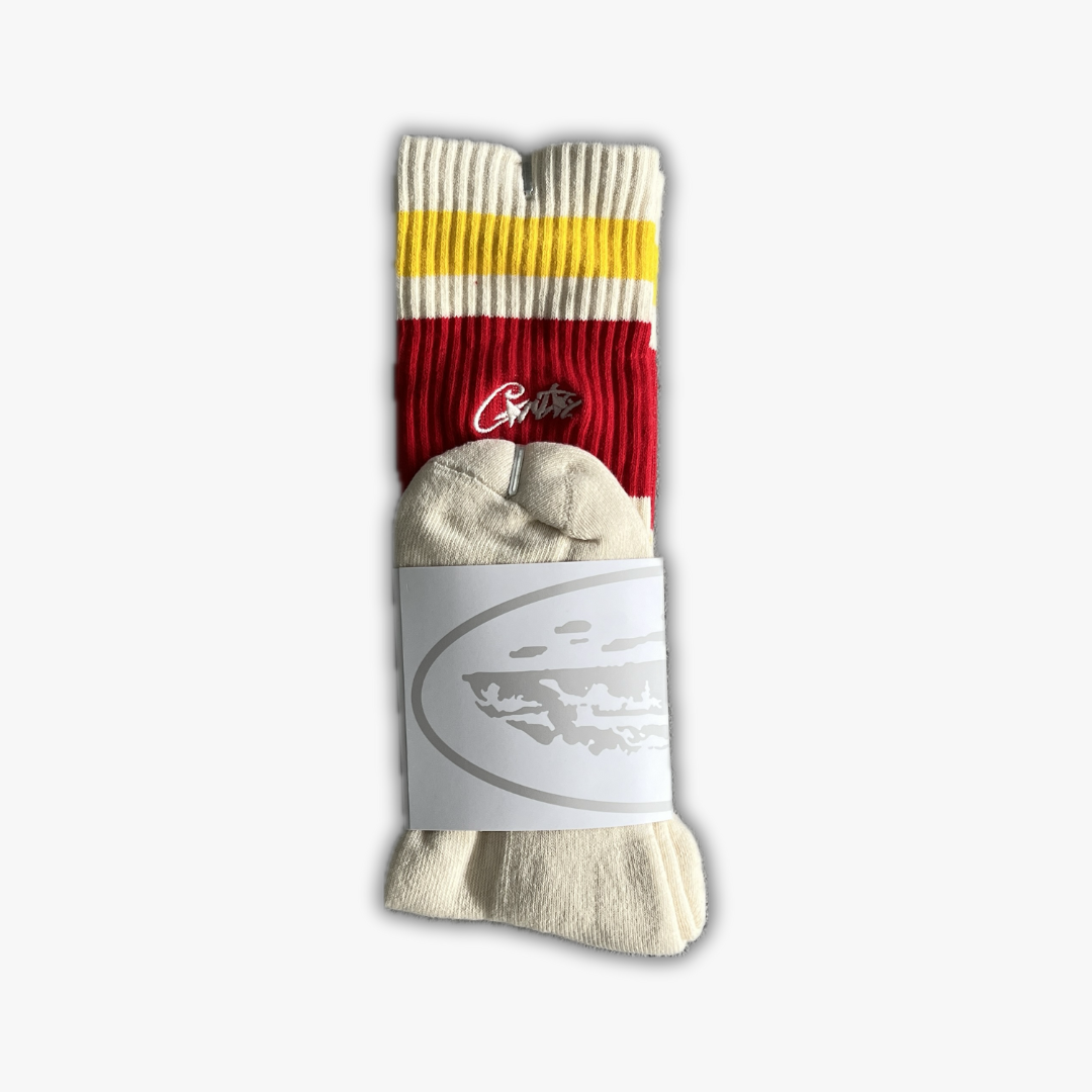 Crtz Socks Beige-Red-Yellow