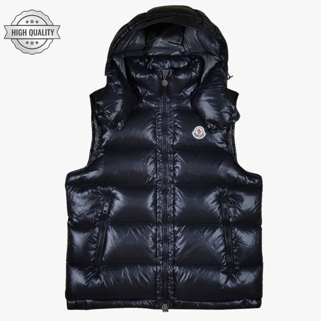 Black Vest BORMES [High Quality] Detachable Hooded Puffer Jacket