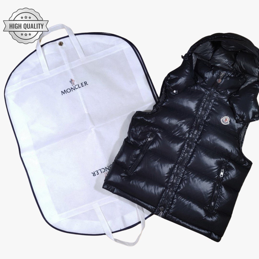 Black Vest BORMES [High Quality] Detachable Hooded Puffer Jacket
