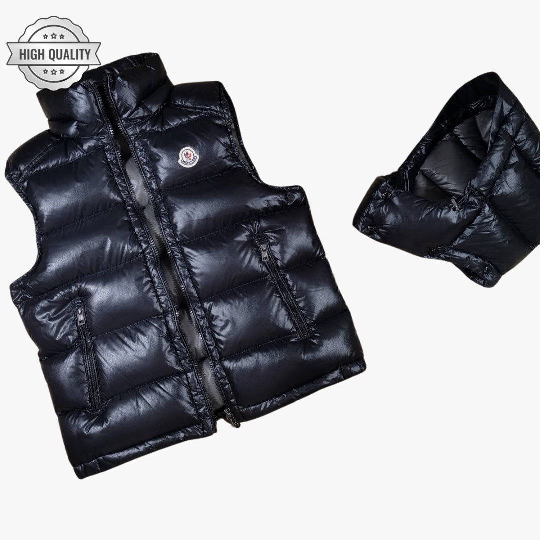 Black Vest BORMES [High Quality] Detachable Hooded Puffer Jacket