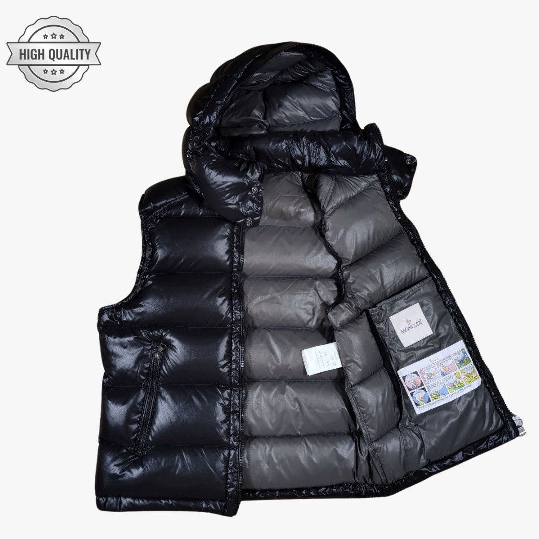 Black Vest BORMES [High Quality] Detachable Hooded Puffer Jacket