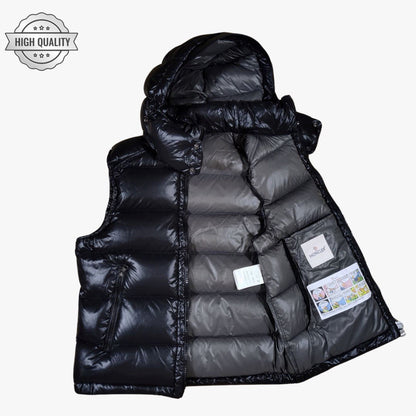 Black Vest BORMES [High Quality] Detachable Hooded Puffer Jacket