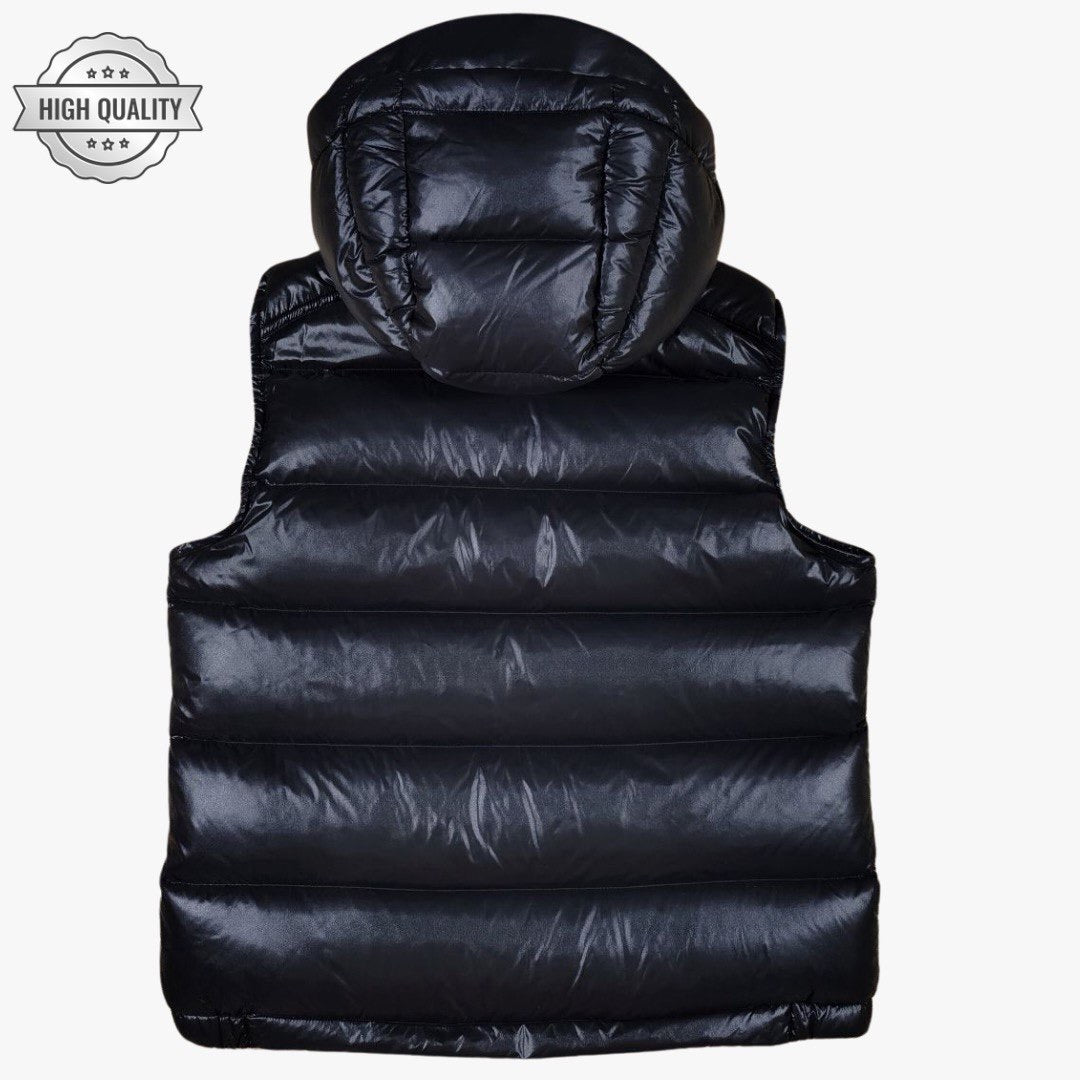 Black Vest BORMES [High Quality] Detachable Hooded Puffer Jacket