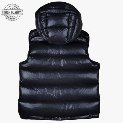 Black Vest BORMES [High Quality] Detachable Hooded Puffer Jacket