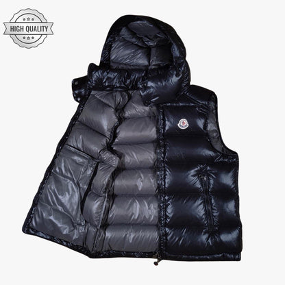 Black Vest BORMES [High Quality] Detachable Hooded Puffer Jacket