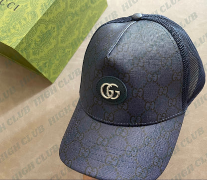 Appliquéd Coated-Canvas Baseball Cap | Navy Blue