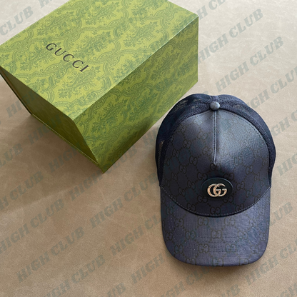 Appliquéd Coated-Canvas Baseball Cap | Navy Blue