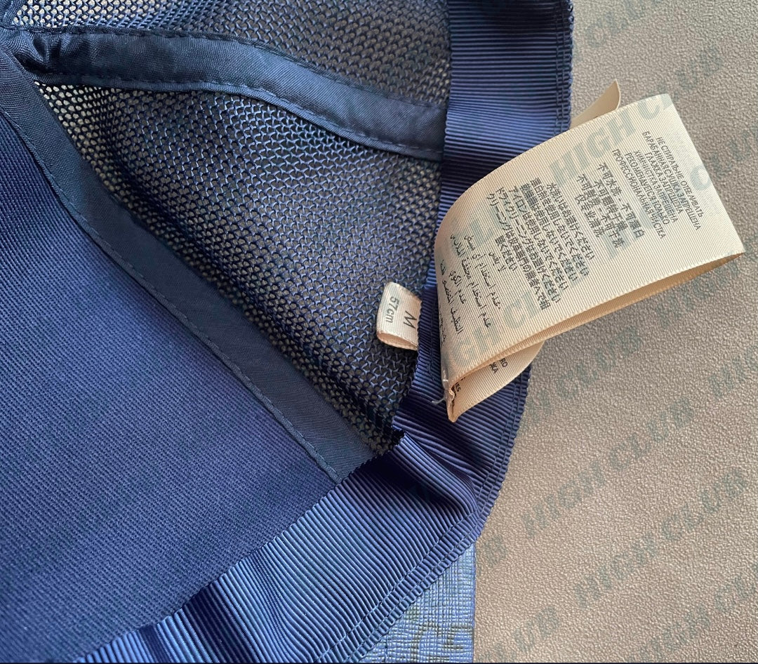 Appliquéd Coated-Canvas Baseball Cap | Navy Blue