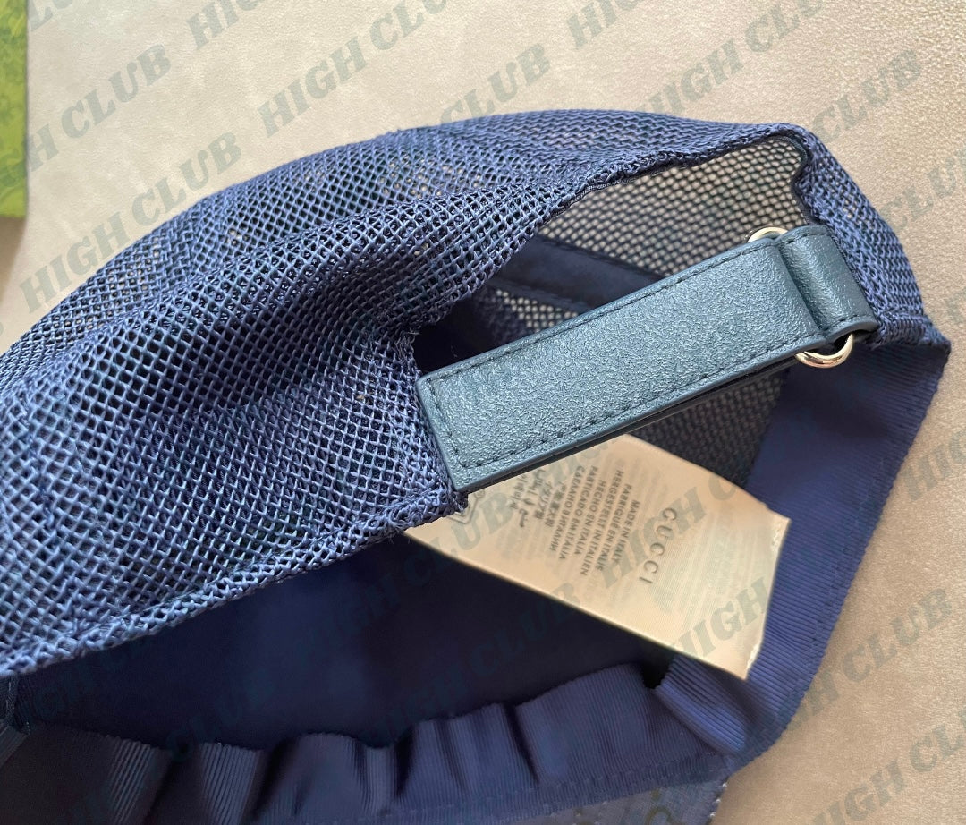 Appliquéd Coated-Canvas Baseball Cap | Navy Blue