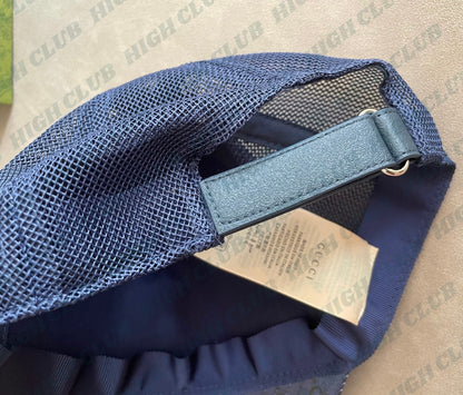 Appliquéd Coated-Canvas Baseball Cap | Navy Blue