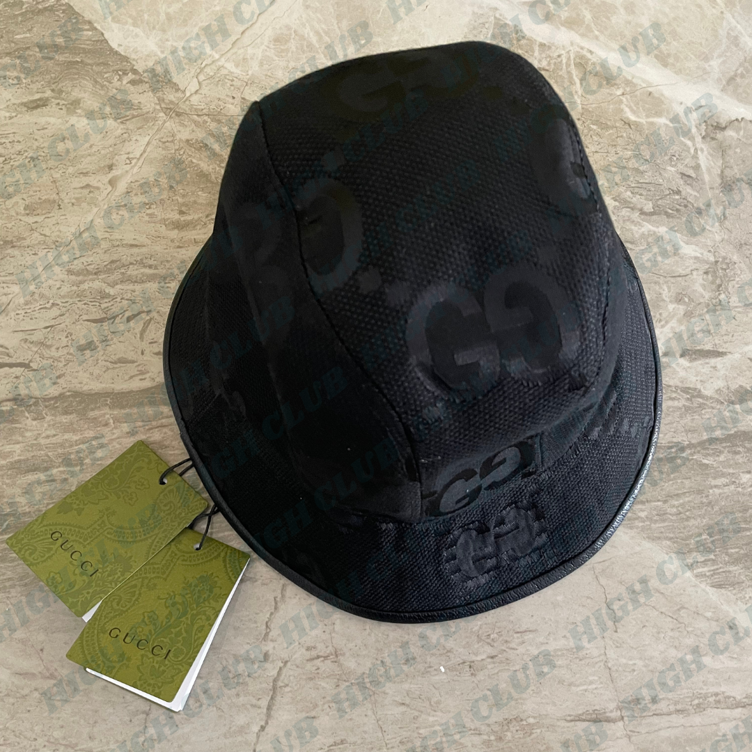 Black Jumbo Canvas Bucket Hat