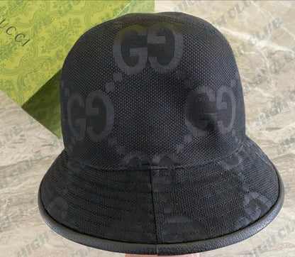 Black Jumbo Canvas Bucket Hat