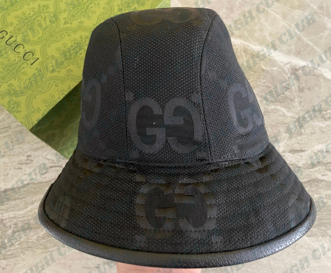 Black Jumbo Canvas Bucket Hat