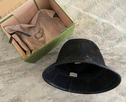 Black Jumbo Canvas Bucket Hat