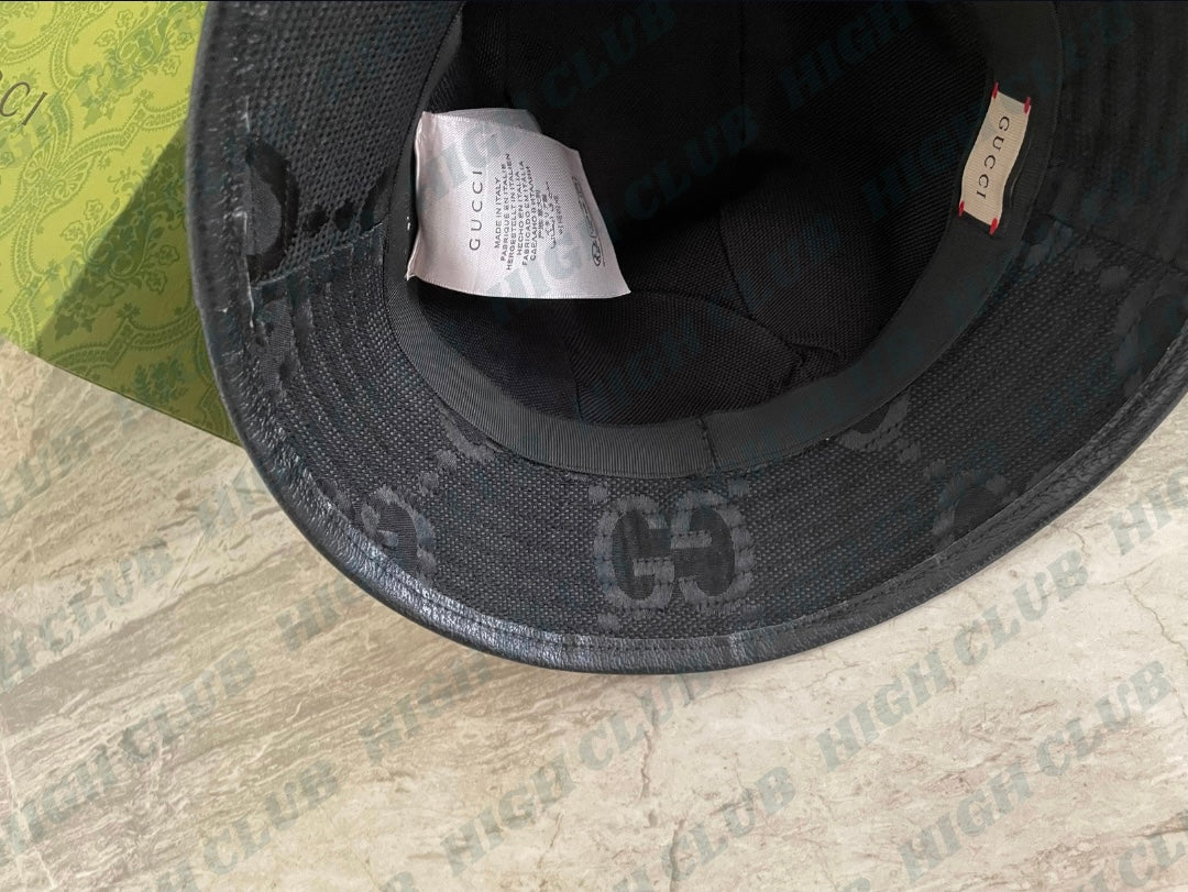 Black Jumbo Canvas Bucket Hat