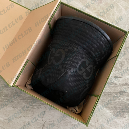 Black Jumbo Canvas Bucket Hat