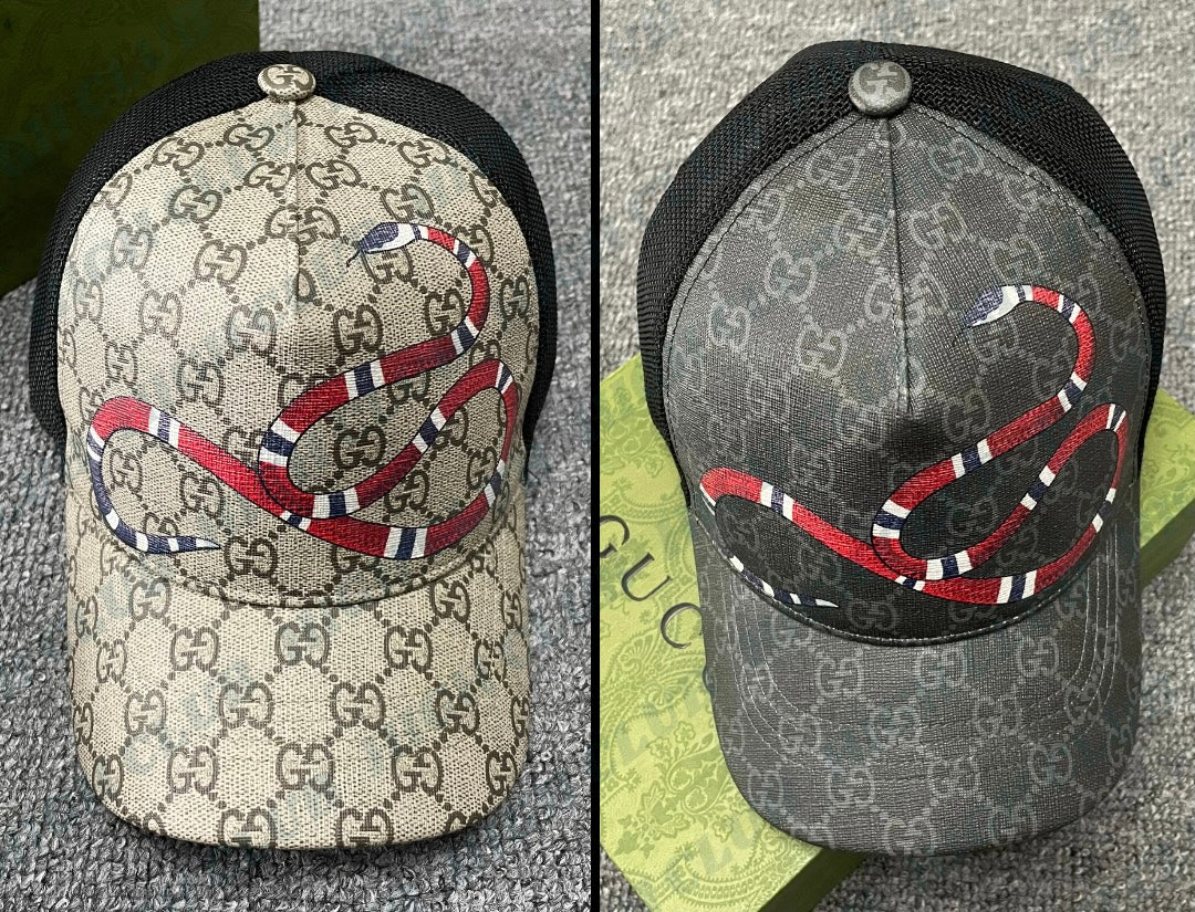 King Snake Cap | Black / Beige