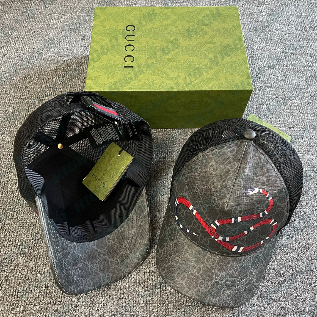 King Snake Cap | Black / Beige