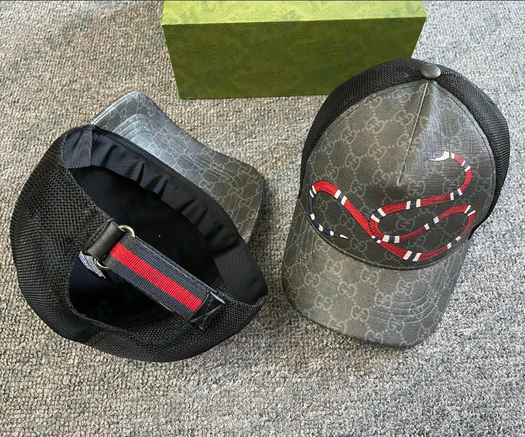 King Snake Cap | Black / Beige