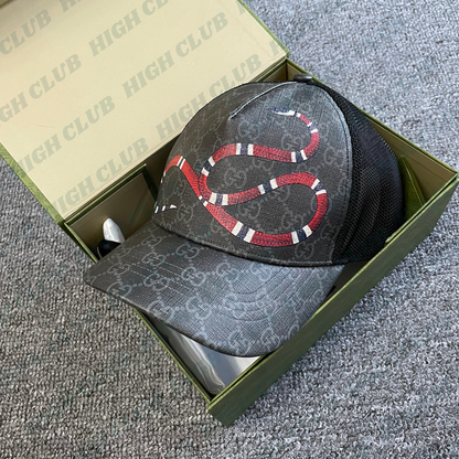 King Snake Cap | Black / Beige