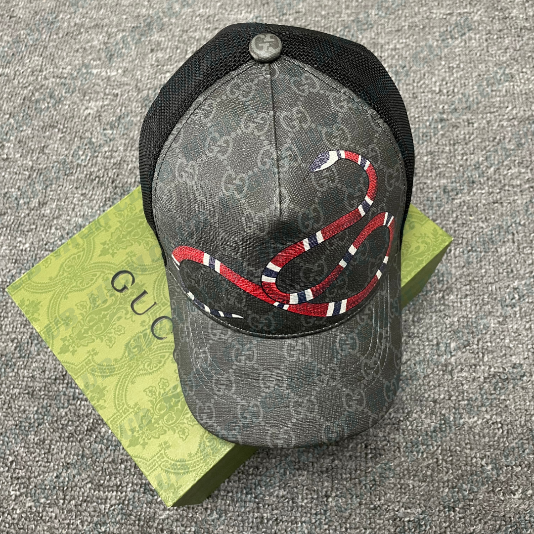 King Snake Cap | Black / Beige