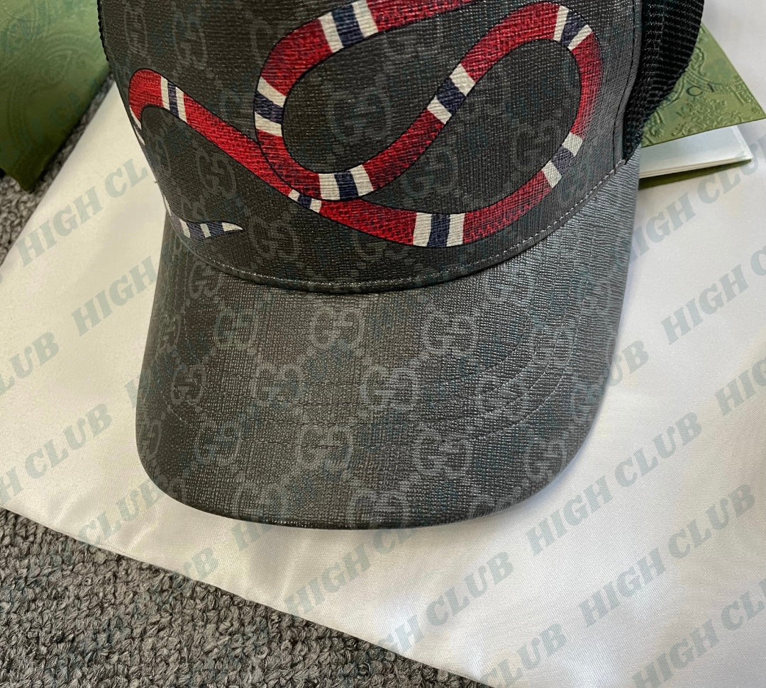 King Snake Cap | Black / Beige