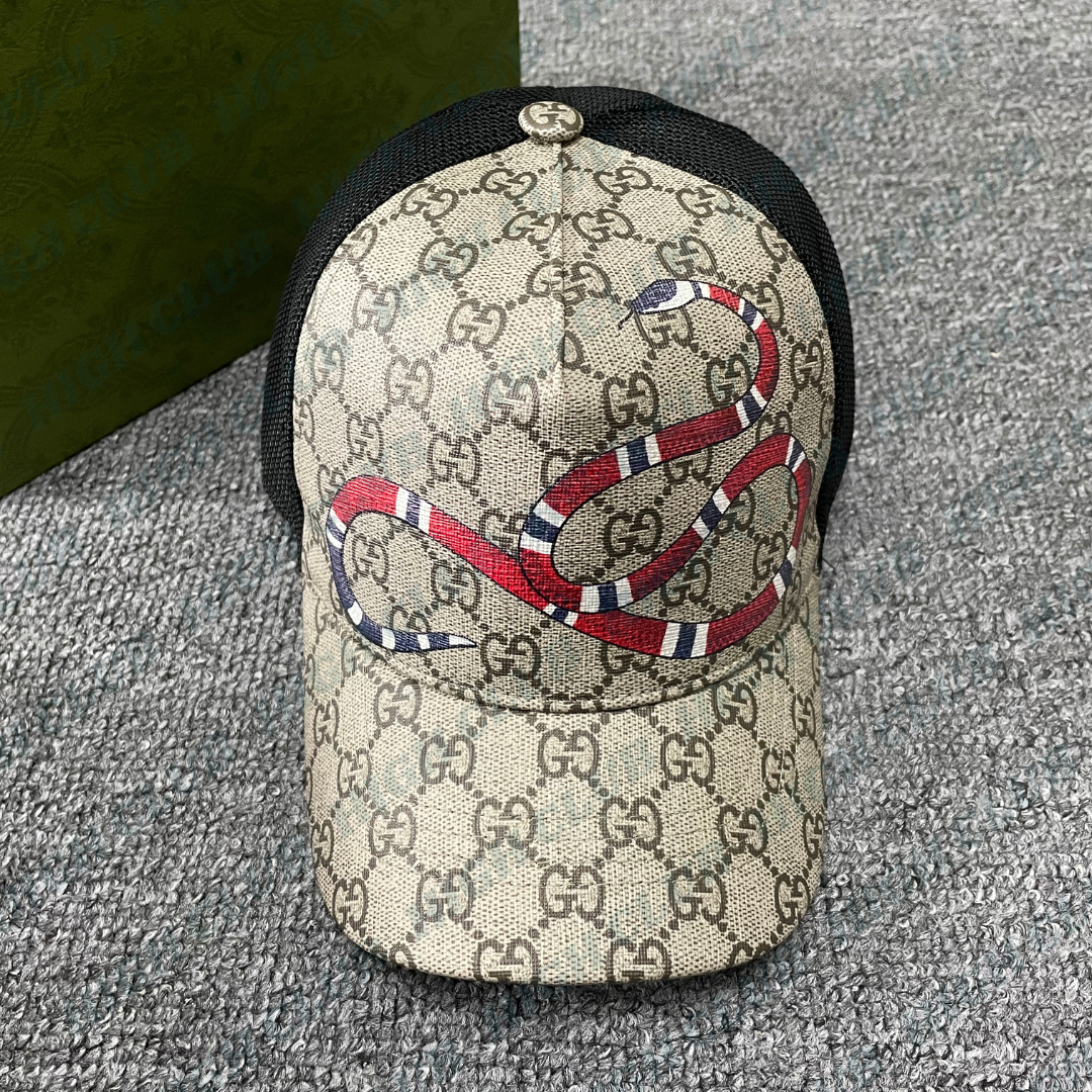 King Snake Cap | Black / Beige