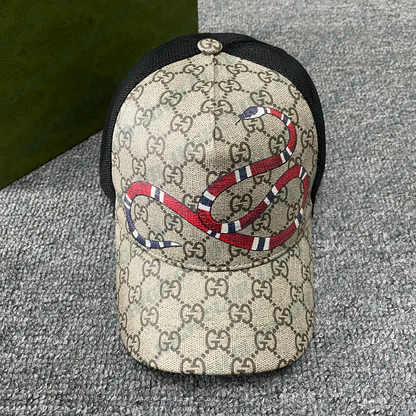 King Snake Cap | Black / Beige