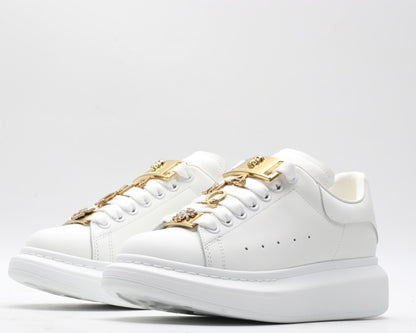 All White with Gold Plates