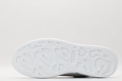 All White / Sky Blue Suede Tail