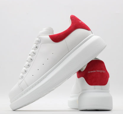 All White / Red Suede Tail