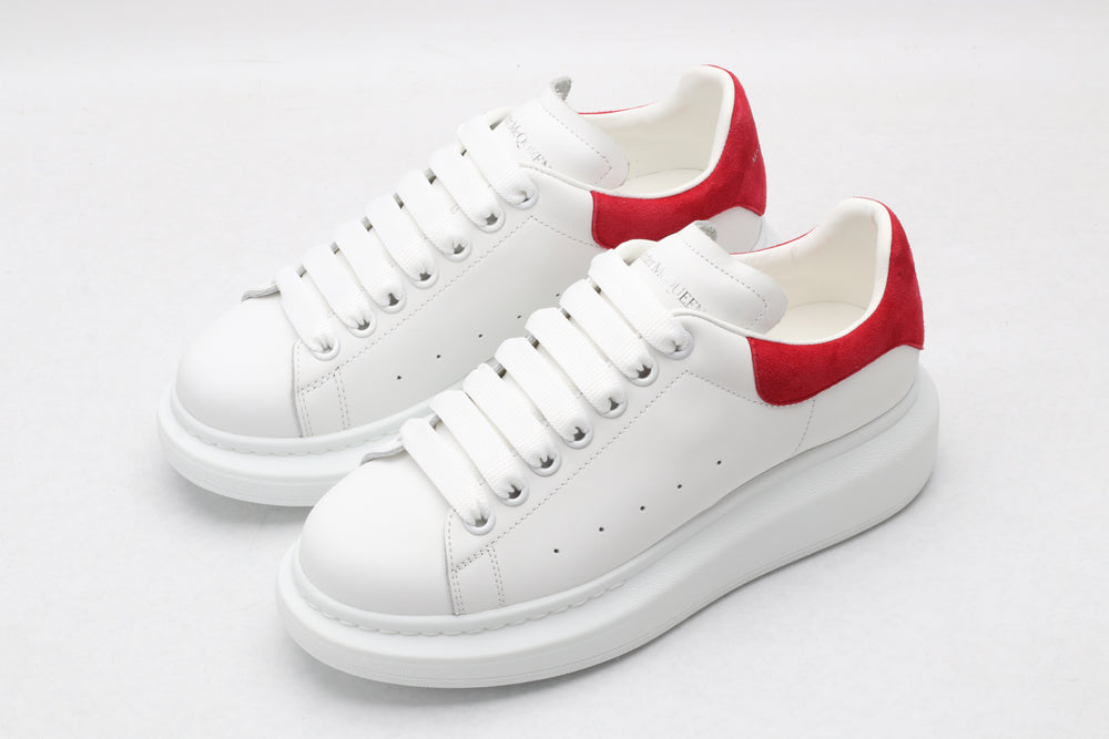 All White / Red Suede Tail