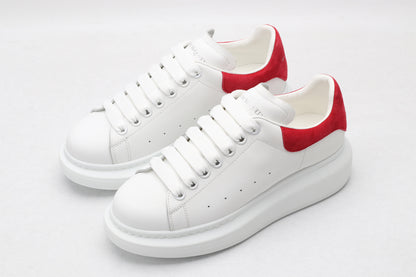 All White / Red Suede Tail
