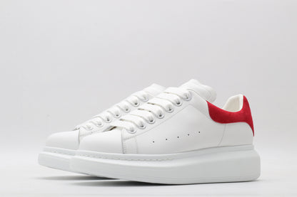 All White / Red Suede Tail