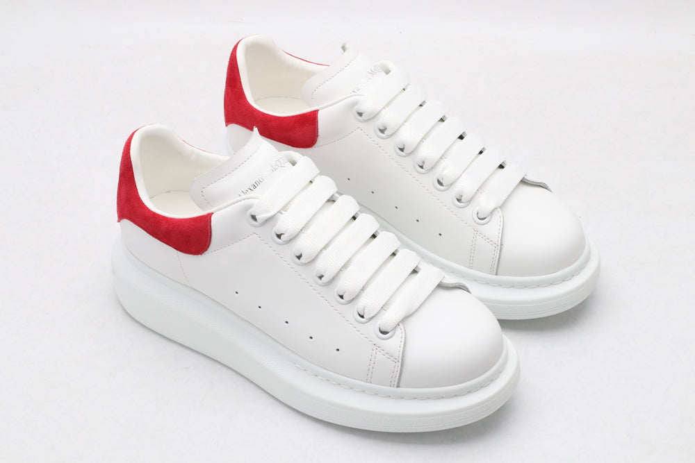All White / Red Suede Tail