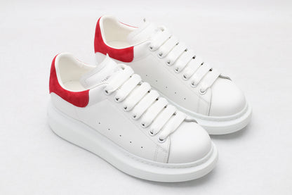 All White / Red Suede Tail