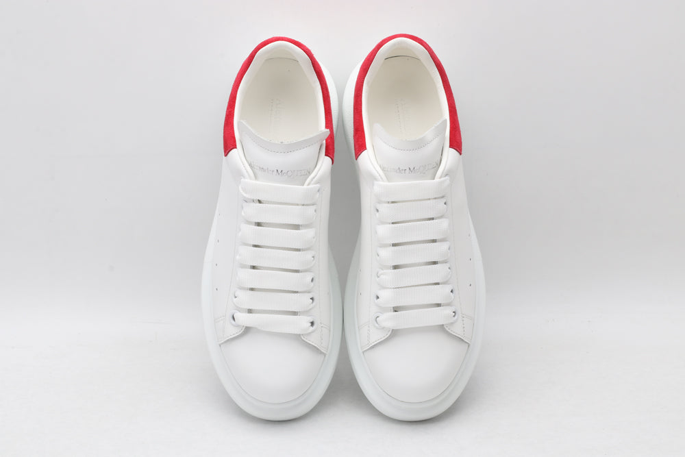 All White / Red Suede Tail
