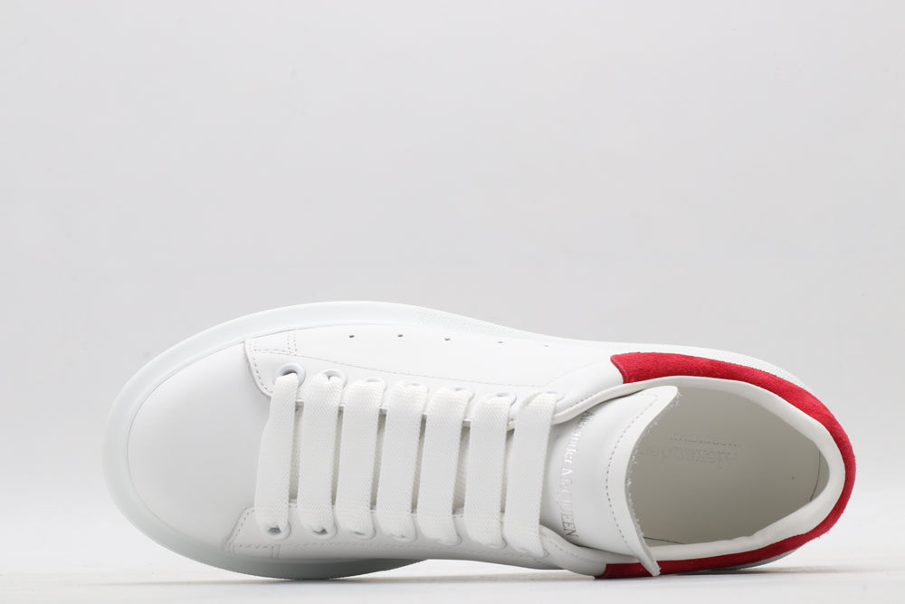 All White / Red Suede Tail