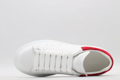 All White / Red Suede Tail