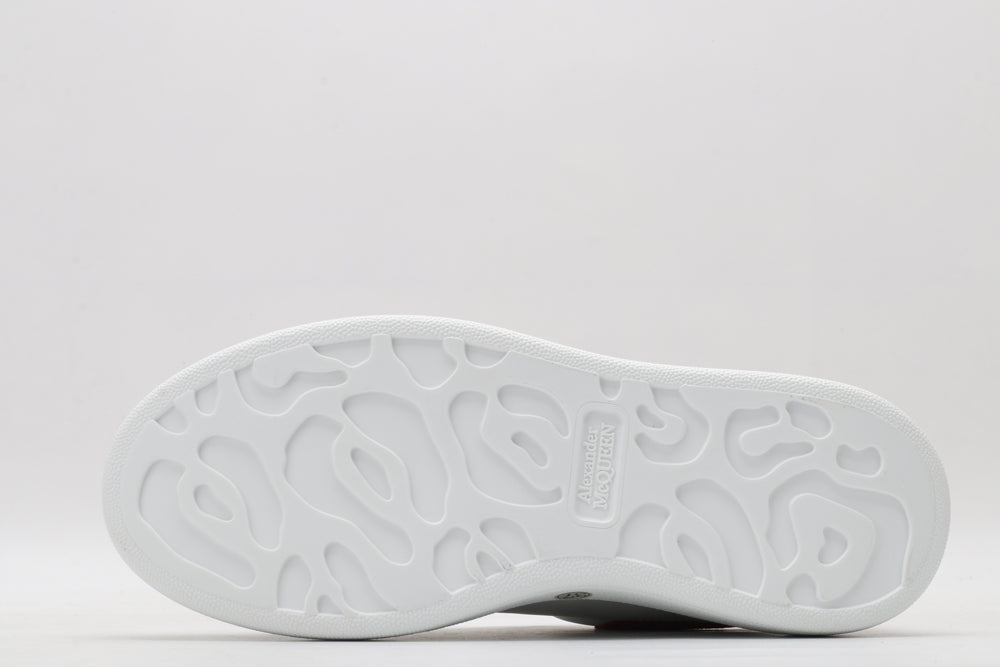 All White / Red Suede Tail