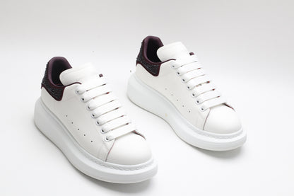 All White / Wine Red with Crystals Tail