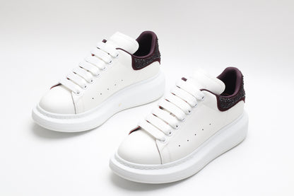 All White / Wine Red with Crystals Tail
