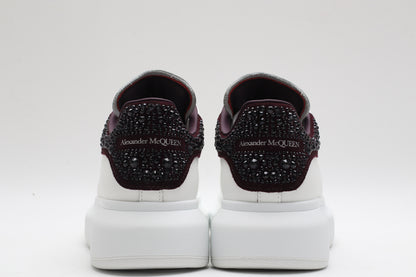 All White / Wine Red with Crystals Tail