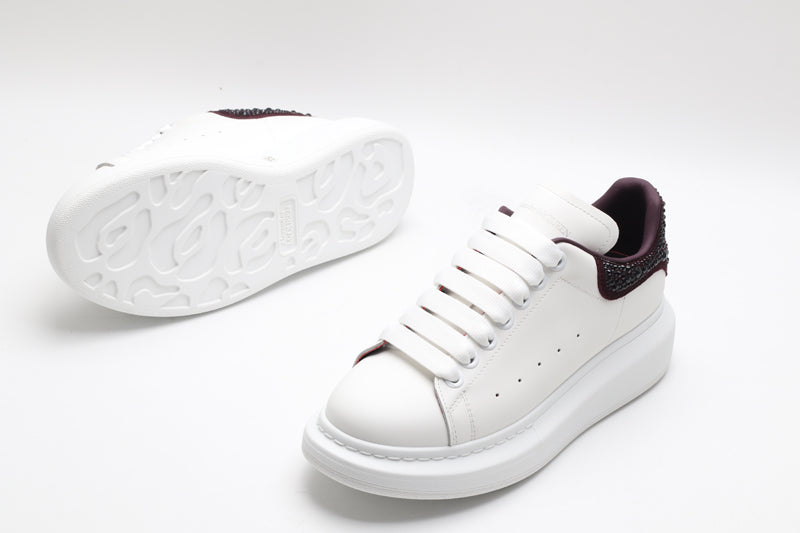 All White / Wine Red with Crystals Tail