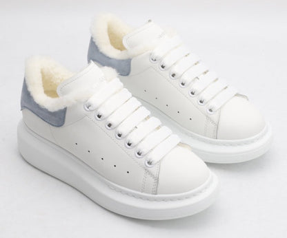 White / Blue - Fur Insole