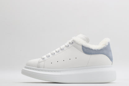 White / Blue - Fur Insole