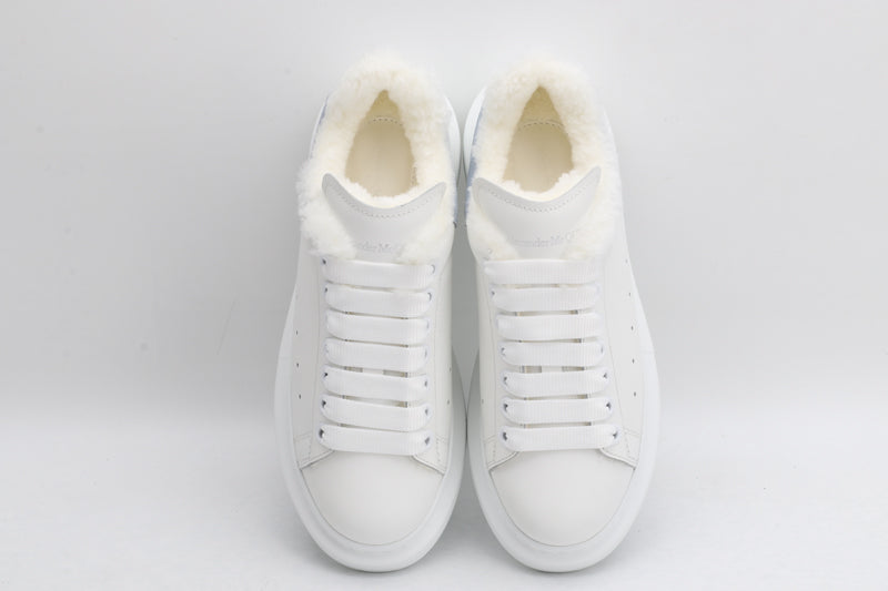 White / Blue - Fur Insole