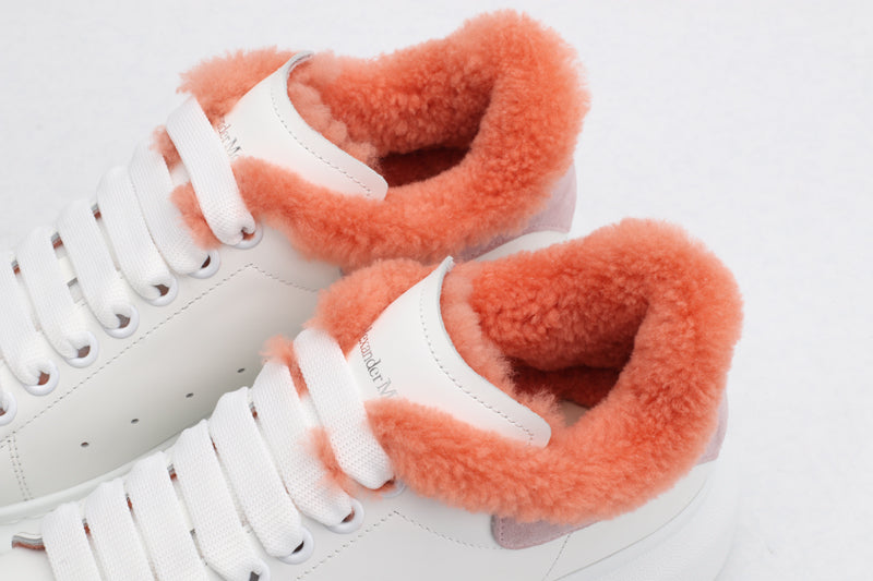 White / Pink - Orange Fur Insole