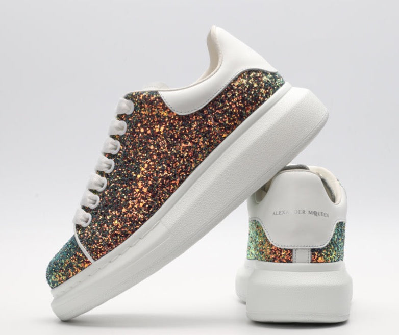 All Strass / White Sole - Orange/Cyan