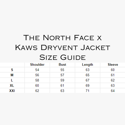 TNF x Kaws White Dryvent Jacket